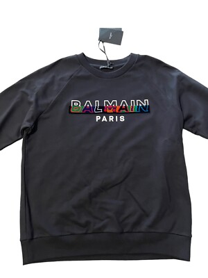 パーカー・フーディ Balmain Crewneck Sweatshirt Black Balmain Sweatshirt Black boys