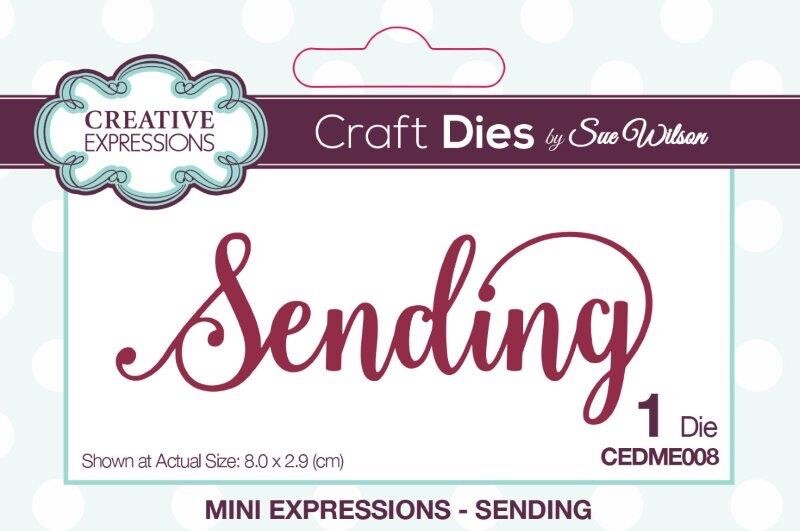 Creative Expressions Sending Word Sentiment Message Die Birthday Card Making