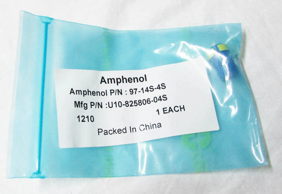 Enchufe de inserción eléctrica circular Amphenol 97-14S-4S | MFG P/N U10-825806-04S Foto 3 de 3