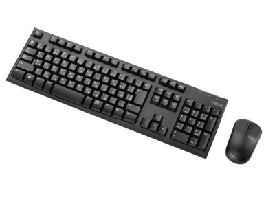 ELECOM Wireless Japanese Layout Keyboard / 108 Keys Membrane Type with Mouse
