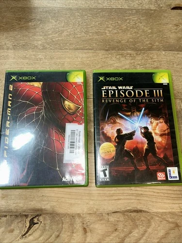 2 Xbox Games Star Wars: Episode III: Revenge of the Sith & Spider-Man 2
