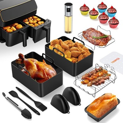   18PCS Ninja Heißluftfritteuse Zubehör   Silikonformen & Gitter für AF400EU  