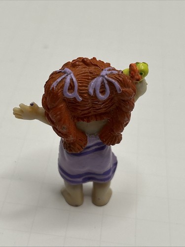 VTG Cabbage Patch Kid Doll PVC Figurine Girl Red Curly Hair Towel Duck 1984 2.5" - Picture 2 of 4