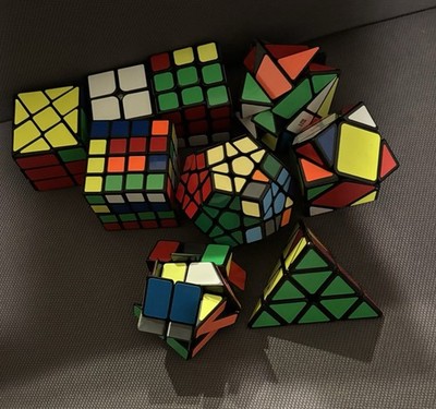 9 Pyraminx Speed Cubes Lot   QiYi + Stickerless   Smooth Turning Puzzle Cubes