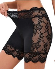 Women's Anti Chafing Lace Slip Shorts High Waist Seamless Boyshorts Under Dress