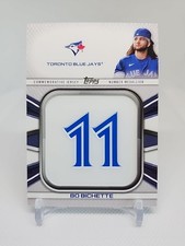 2022 Topps Commemorative Jersey- Bo Bichette Number Medallion #JNM-BB Blue Jays