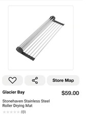 Glacier Bay Stonehaven Roller Drying Mat Stainless Steel STHCN100XL RM
