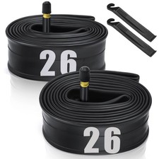 2-Pack Bike Tubes 26" x 1.75/2.125 AV Valve, 26x2.125 x 1.75/2.125, Black
