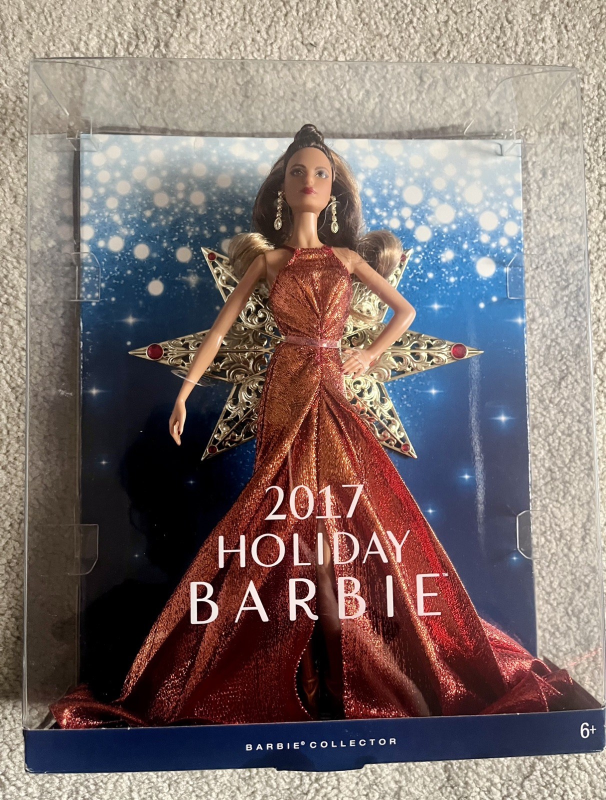 2017 Holiday Teresa Doll Barbie Collector Brunette Mattel DY