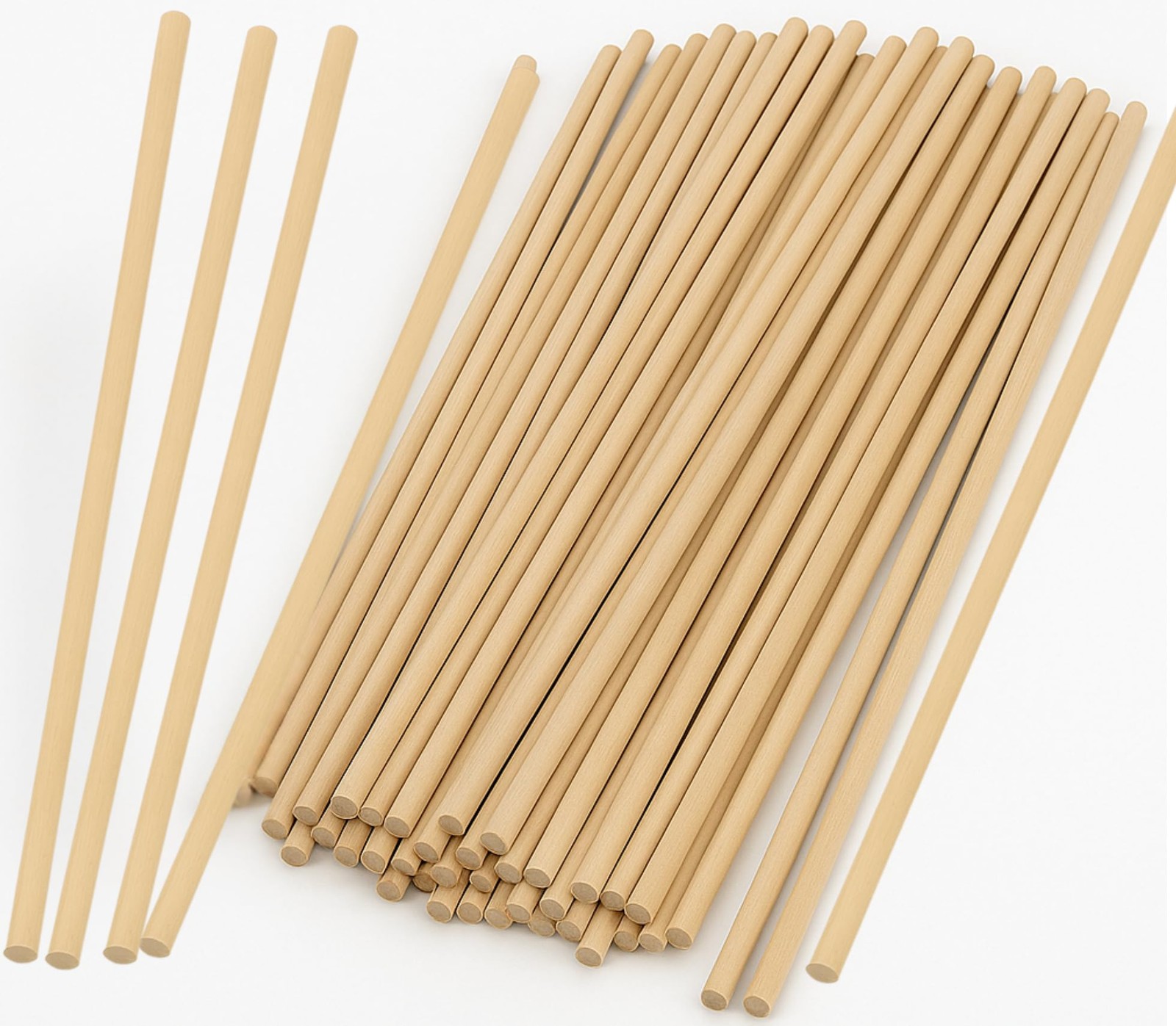 Wooden Dowels – 5mm x 20cm Dowel Rods for Crafts, DIY Models & School Natural