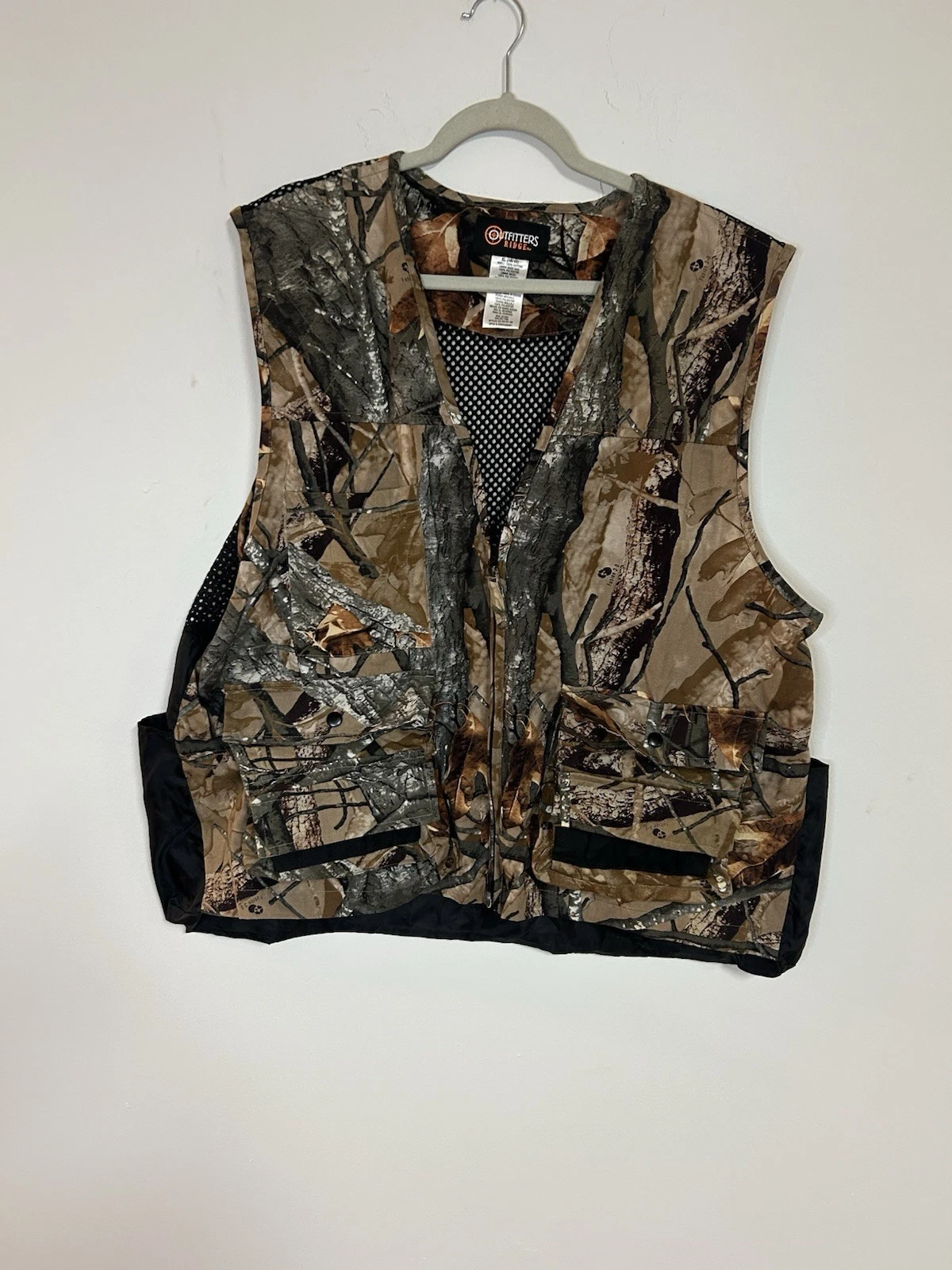 Outfitters Ridge Camo Utility Vest XL Hunting Tactical Outdoor Mesh Lined