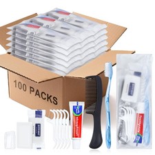 100 Sets Personal Hygiene Kit Basic Toiletry Kits Homeless Supplies Bulk for ...