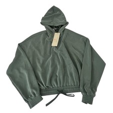 NWT Sweaty Betty Green Sand Wash Cloud Weight Cropped Hoodie Oversized Size M