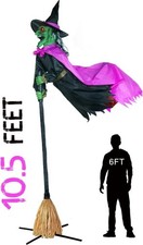 Halloween Decorations Outdoor -10.5ft Animated Hovering Witch Animatronics New