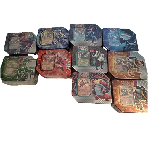 Pokémon TCG Tin Lot Bundle – 10x Paradox Clash, Paldea Legends, Azure, Destinies
