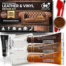 Leather Vinyl Repair Kit Brown Shades Fix Tears Holes Scratches And Peelin