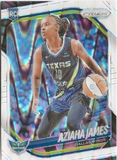 2025 Panini Prizm WNBA Aziaha James #83 White Prizm SP RC Dallas Wings
