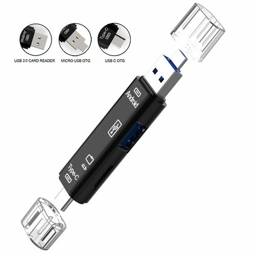 5 in 1 USB 3.0 Type C / USB / Micro USB SD TF Memory Card Reader OTG Adapter - Afbeelding 15 van 29