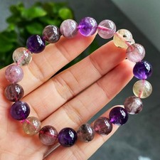 9.8mm Natural Auralite 23 Canada Crystal Beads Woman Bracelet