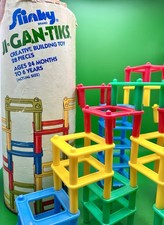 VINTAGE 1970  s SLINKY JI-GAN-TIKS Complete Set With Original Container