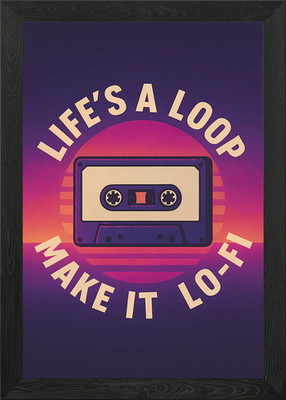 Life's a Loop, Make it Lo-Fi Gerahmtes Wandbild Poster Leinwanddruck Bild