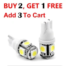 2PC T10 5-SMD LED Interior Light bulb Super White 6500K 921 194 192 168 2825 W5W
