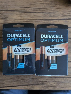 Duracell Optimum AAA Batteries   2x 4-Pack (8 Total) 4X Power Boost   Exp 2026