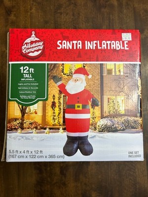 Holiday Time 12ft tall Santa Claus inflatable Christmas decoration
