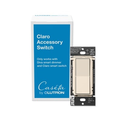 Lutron Caseta Smart Claro Accessory Switch for 3 way   For use only with Diva...