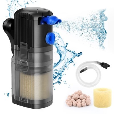 Aquariumfilter Interner 8W Schwammfilter Aquarien 500L/H Still Filtersystem DHL