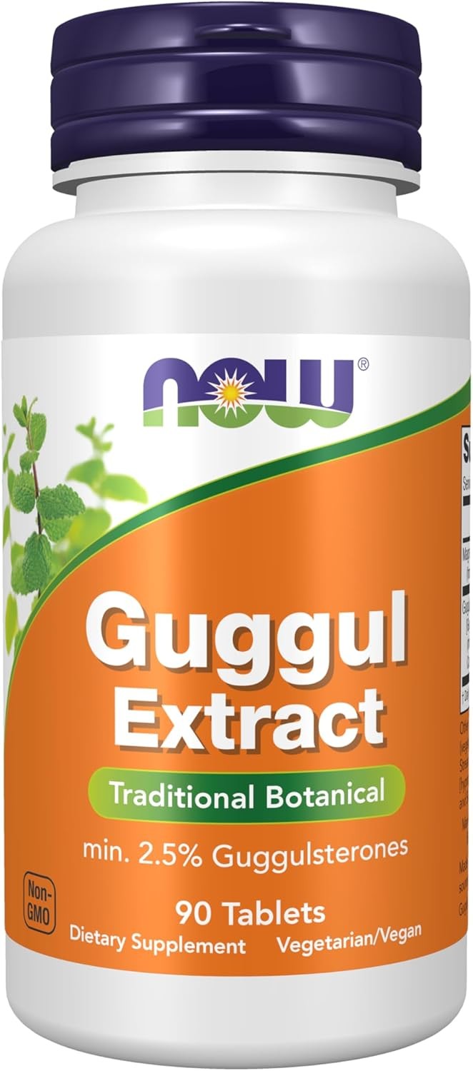 Now Guggul Standardized Extract 1000mg 90Tabs Standardized to 2.5% Guggelsterone