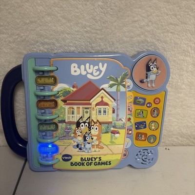 V Tech Bluey s Book of Games - Interactive E Book-Batteries Included Exc Cond
