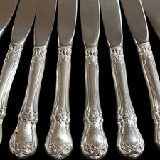 Old Master Silver Butter Spreaders-Set of 8-by TOWLE SILVER-Modern Blade-6.5"