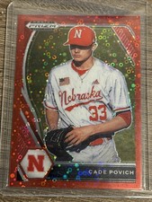 2021 Panini Prizm Draft Picks #PDP98 Cade Povich Hyper Red & Purple Prizm