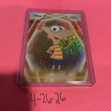 2026 Topps Disney Neon - Chrome Phineas Refractor CNE-1 Orange Shimmer /50 SSP