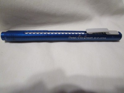 PENTEL CLIC ERASER #ZE-21 BLUE BARREL MADE IN JAPAN