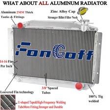 3 Core Aluminum Radiator For 1955-1960 1956 Chevy Corvette 3.8L 4.3L 4.6L V8 MT