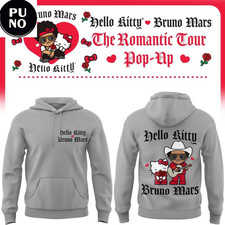 Bruno Mar X Hello Kitty 2026 The Romantic Tour Pop-Up Hoodie