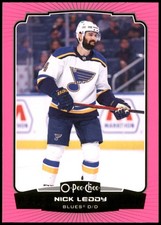 2022-23 O-Pee-Chee #459 Nick Leddy Neon-Pink-Border #/75 SN St. Louis Blues