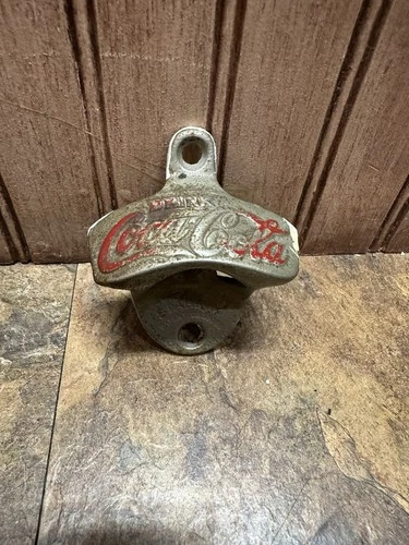 Vintage Coca-Cola STARR X Wall Mount Bottle Cap Opener Brown Co USA Made Coke