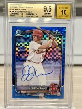 2025 Bowman - Chrome Prospect Autographs JJ Wetherholt #CPA-JW Blue X-Fractor
