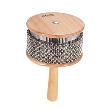 Wooden Cabasa Percussion Musical Instrument Metal Beaded Chain and 4.5inch
