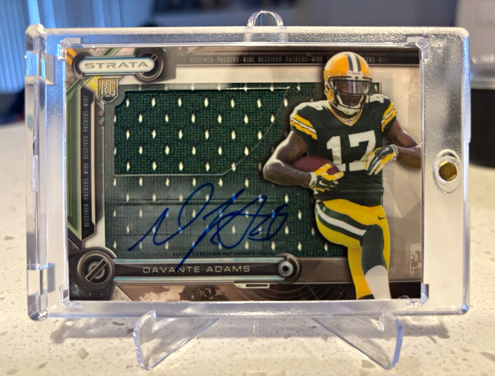 Davante Adams Topps Strata Clear Cut Autograph Rookie Relic #DA Base