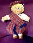 VINTAGE Cabbage Patch Kids blonde hair blue eyes Scottish Xavier Roberts 1985