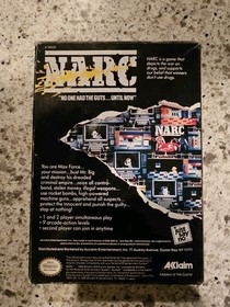 NARC Nintendo NES Game Cartridge With Box and Nintendo Protective Case