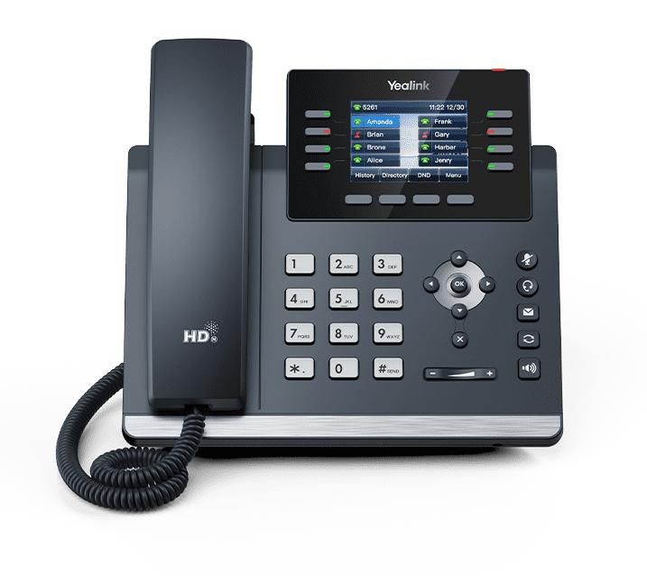 Yealink SIP-T44U VoIP phone with caller ID