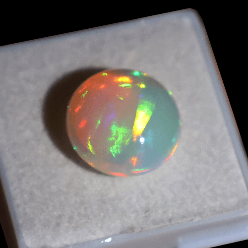 Piedra preciosa cabujón grado AAA 13 MM ópalo etíope natural certificado 5,59 quilates - Imagen 6 de 14
