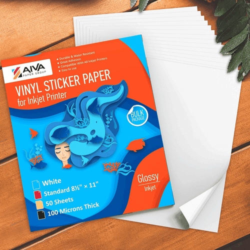 Printable Vinyl Sticker Paper Waterproof Decal Paper for Inkjet Printer 50 - 第 3/7 張圖片