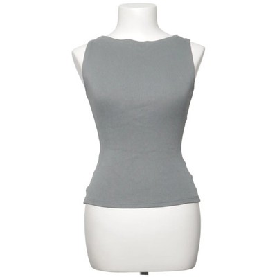 Weekday, Tank­top, Größe: S, model: annie rib boatneck top, Grau #ZUG