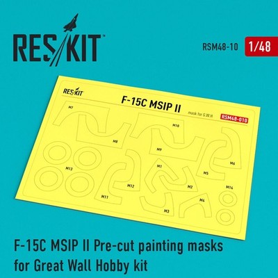 ResKit RSM48-0010 - 1:48 F-15 MSIP ll Pre-cut painting masks for GWH L4817 kit